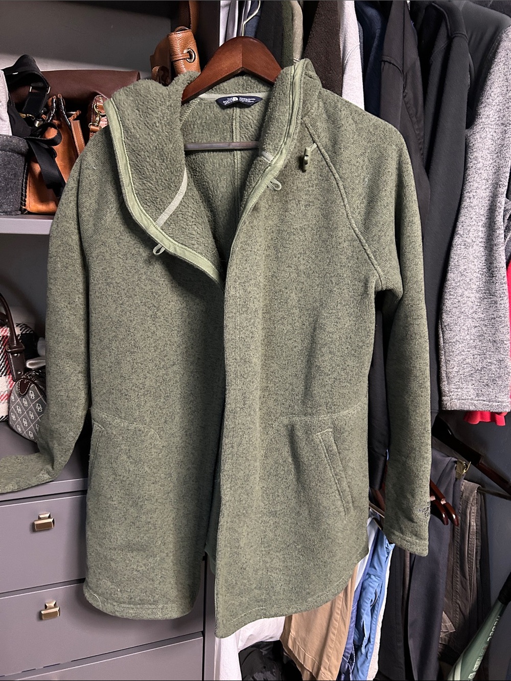 The North Face women's Olive Green Hooded Jacket